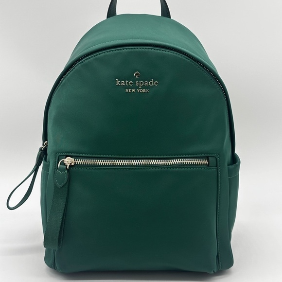 kate spade Handbags - Kate Spade Chelsea Medium Backpack Green/Gold (NWT)